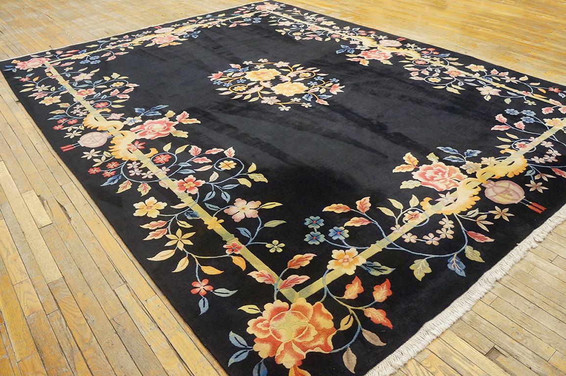 Early 20th Century Antique Chinese Art Deco Rug 9' 0