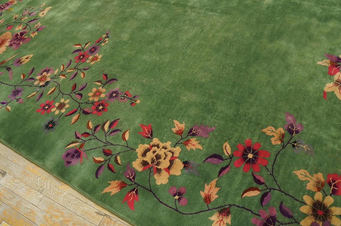 Chinesischer Art-Deco-Teppich aus den 1920er Jahren (9 x 14'2