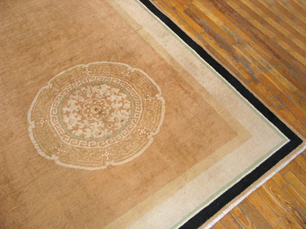 Noué à la main Tapis Art déco chinois des années 1920 ( 9' 4