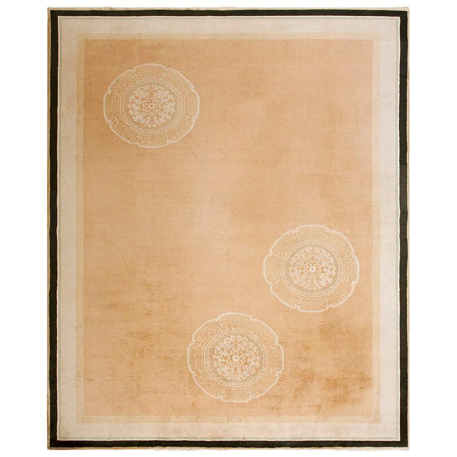 Tapis Art déco chinois des années 1920 ( 9' 4"" x 11' 8"" - 285 x 355 cm)
