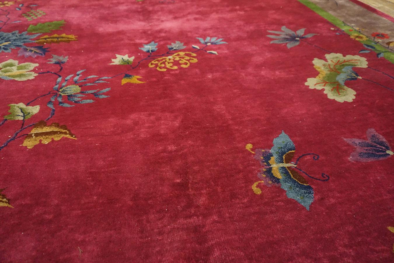 1920s Chinese Art Deco Carpet by Nichols Workshop ( 9' x 11'4