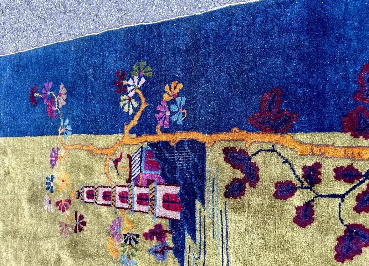 ANTIQUE Chinese Art Deco Rug by Nichols, Circa 1930s - RR5164    HALF  OFF  SALE For Sale 5