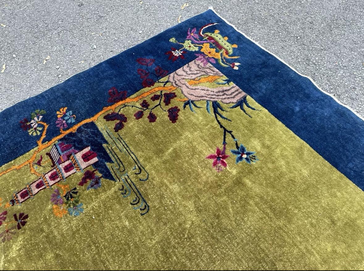 ANTIQUE Chinese Art Deco Rug by Nichols, Circa 1930s - RR5164    HALF  OFF  SALE For Sale 6