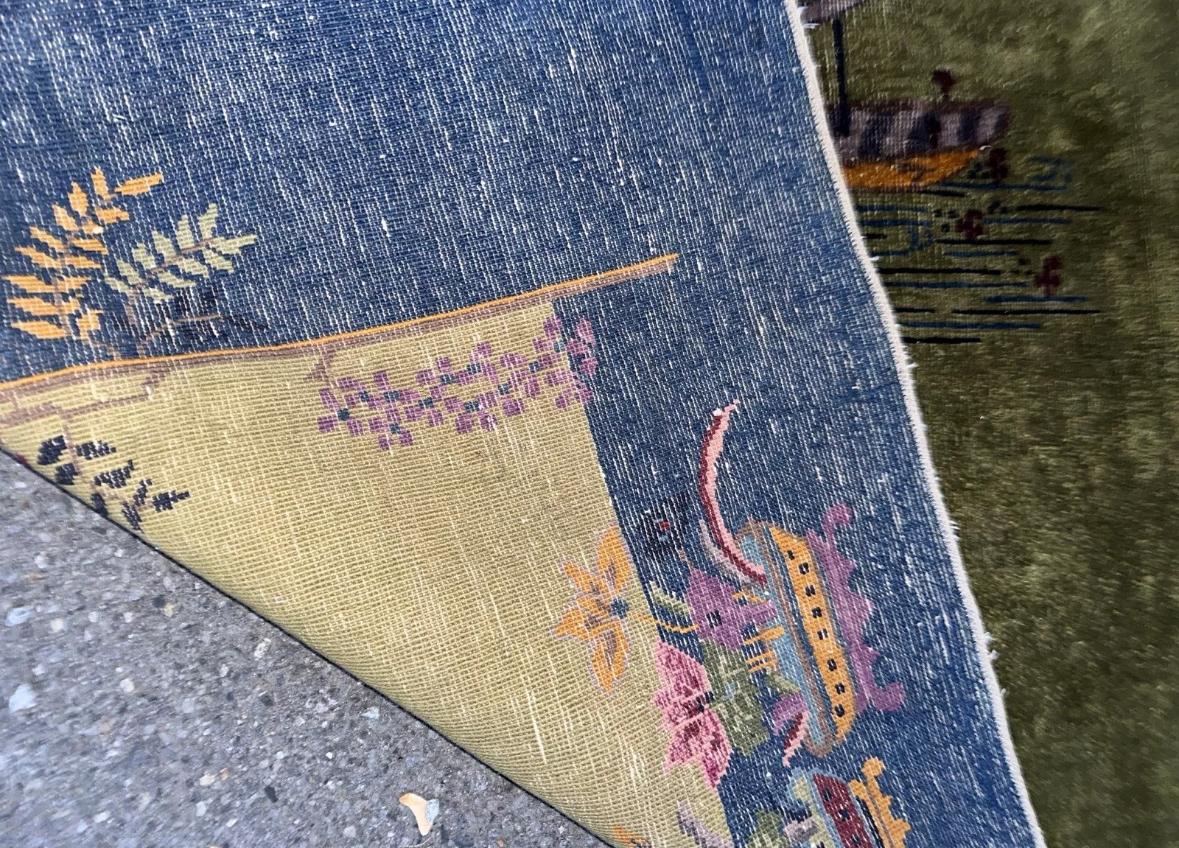 ANTIQUE Chinese Art Deco Rug by Nichols, Circa 1930s - RR5164    HALF  OFF  SALE For Sale 9