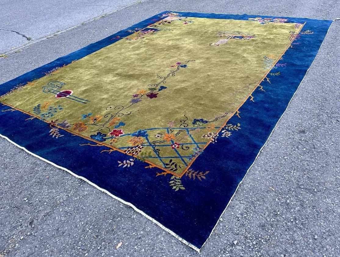 ANTIQUE Chinese Art Deco Rug by Nichols, Circa 1930s - RR5164    HALF  OFF  SALE For Sale 11