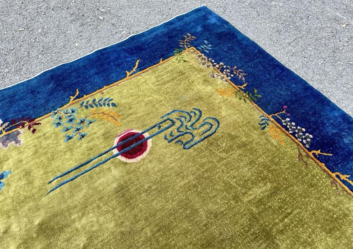 ANTIQUE Chinese Art Deco Rug by Nichols, Circa 1930s - RR5164    HALF  OFF  SALE For Sale 1