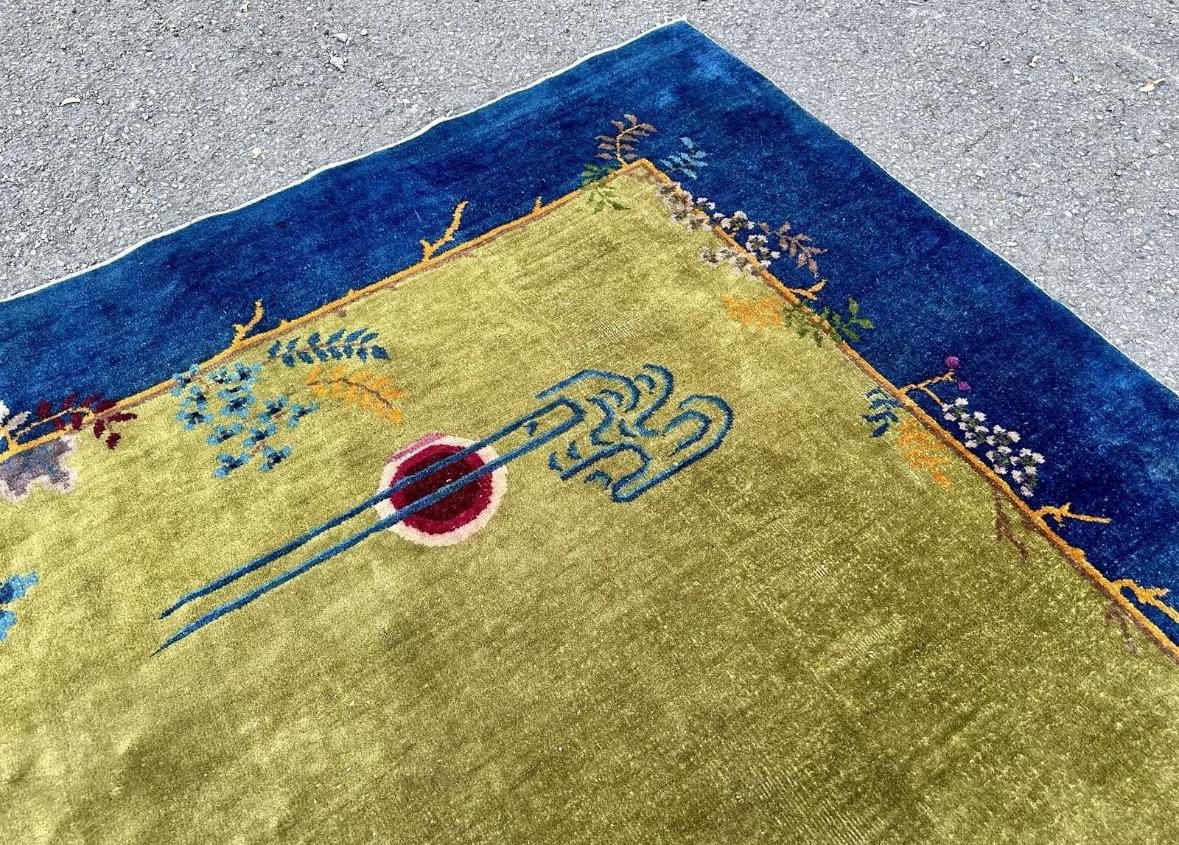 ANTIQUE Chinese Art Deco Rug by Nichols, Circa 1930s - RR5164    HALF  OFF  SALE For Sale 2
