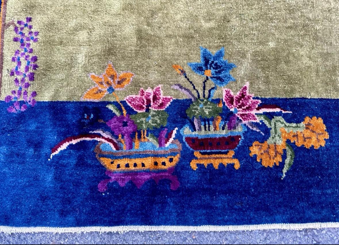 ANTIQUE Chinese Art Deco Rug by Nichols, Circa 1930s - RR5164    HALF  OFF  SALE For Sale 4