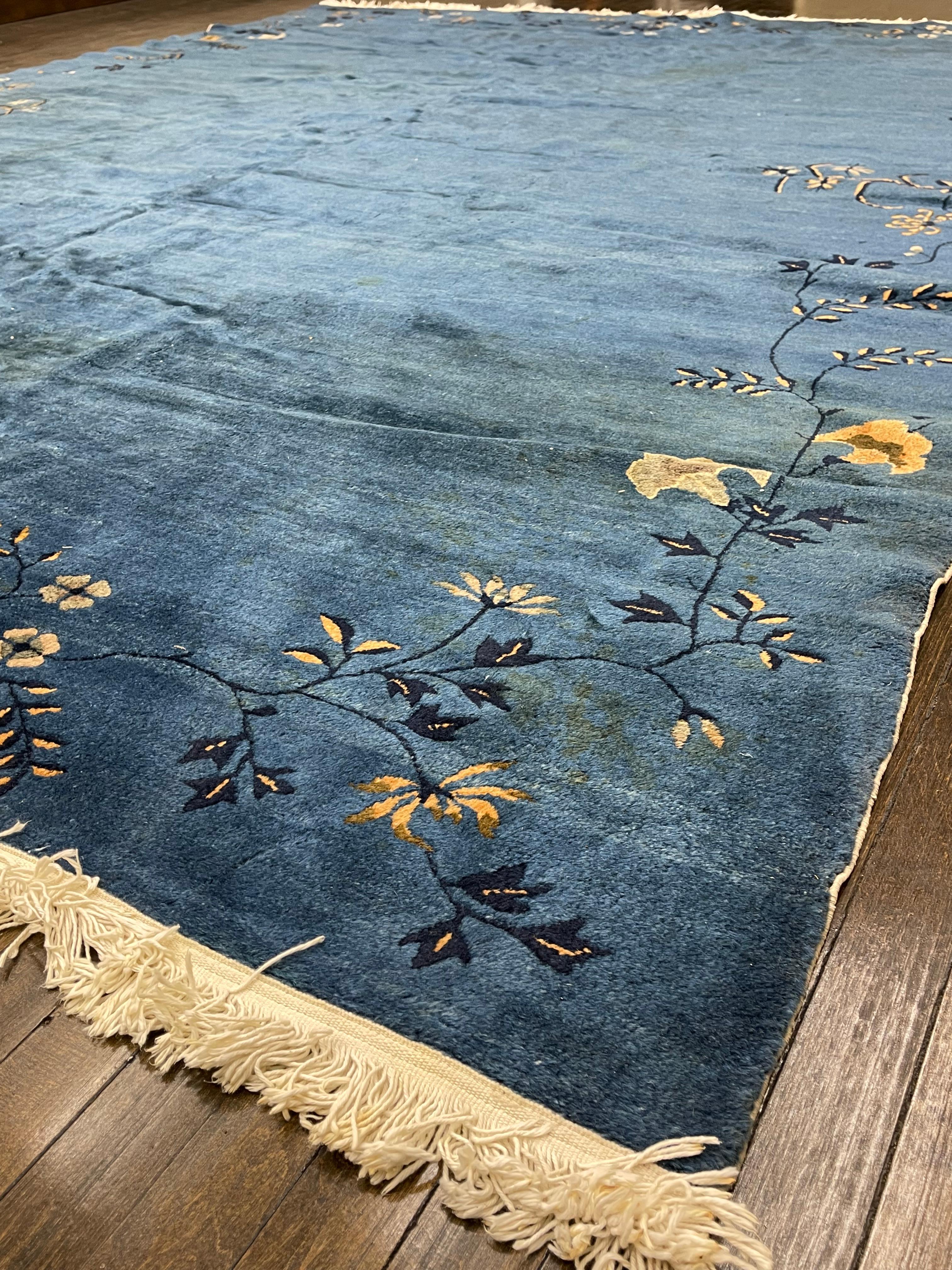 Antique Chinese Art Deco Rug, Circa 1920 For Sale 7