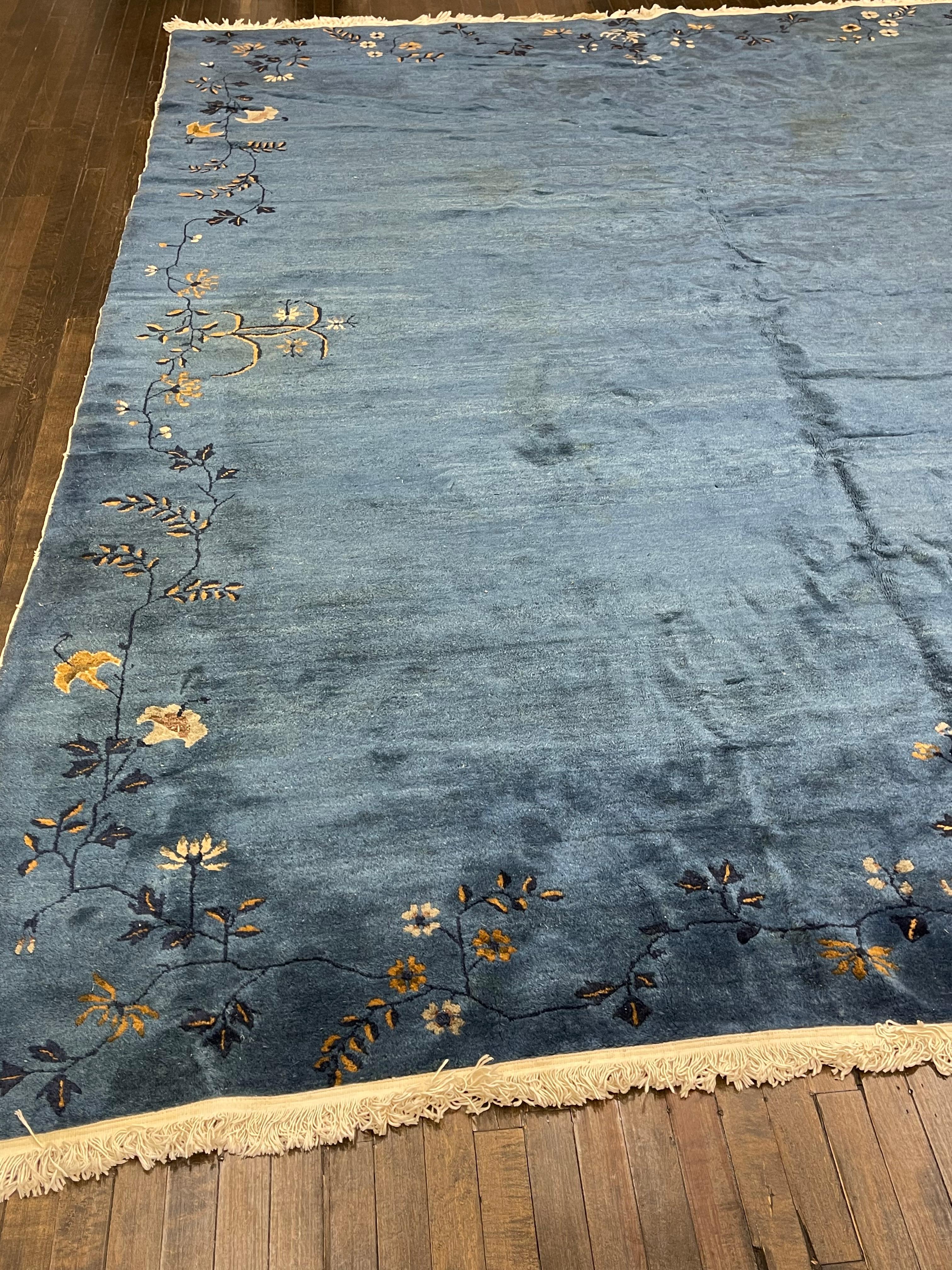 Antique Chinese Art Deco Rug, Circa 1920 For Sale 3