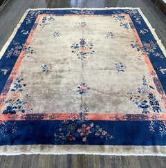 Antique Chinese Art Deco Rug, Circa 1920