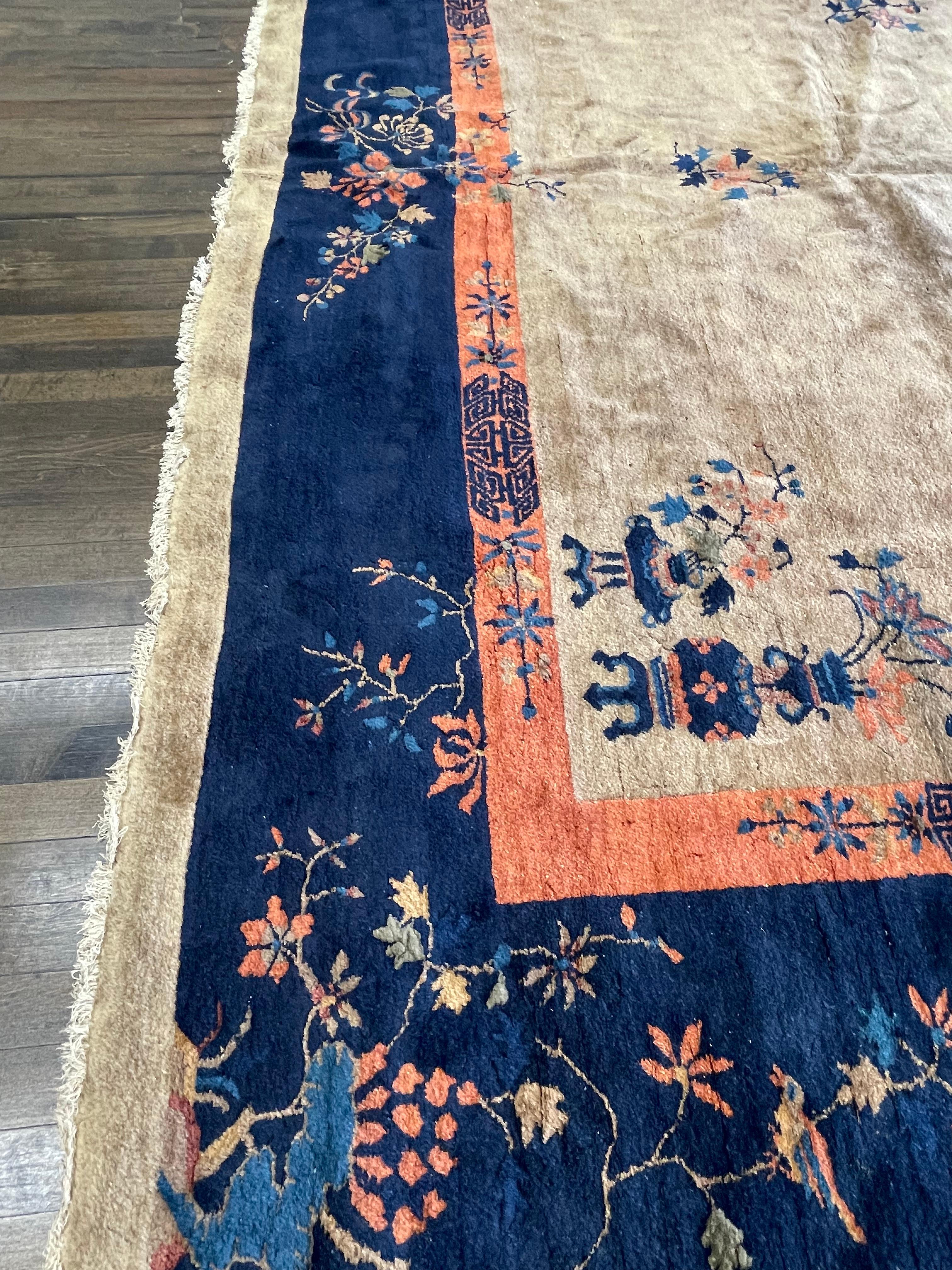Antique Chinese Art Deco Rug, Circa 1920 For Sale 2