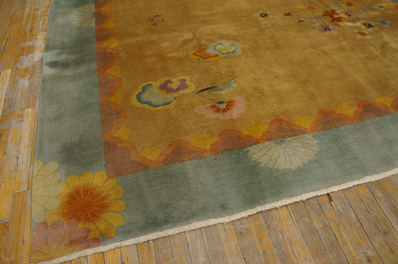 Antique Chinese Art Deco Rug For Sale 4