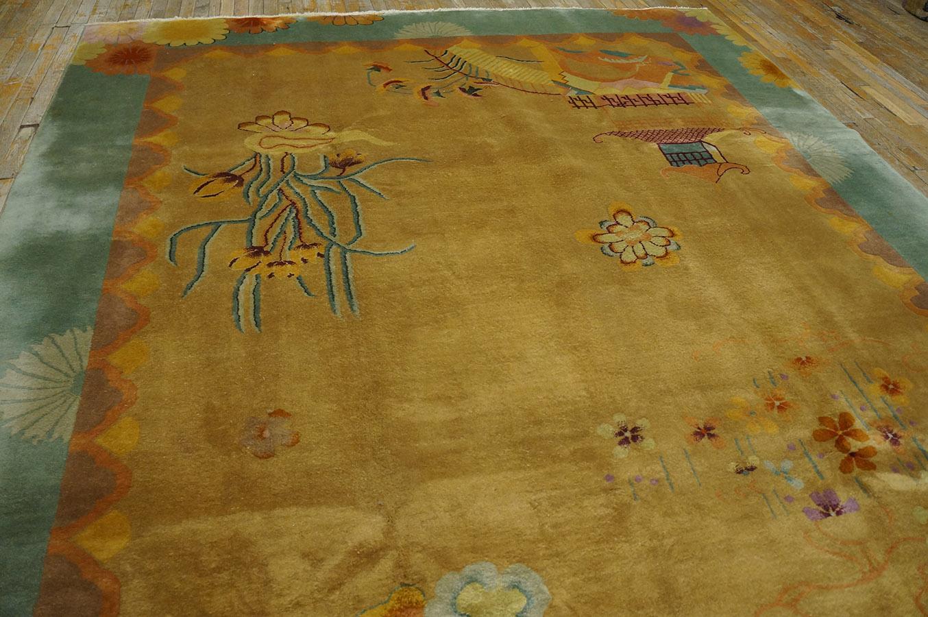 Antique Chinese Art Deco Rug For Sale 5