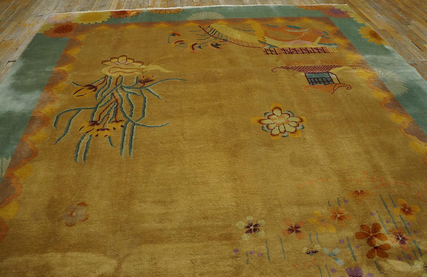 Antique Chinese Art Deco Rug For Sale 6
