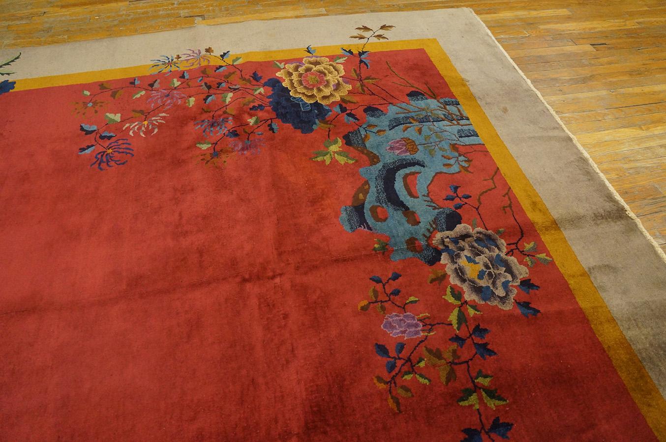Antique Chinese Art Deco Rug For Sale 6