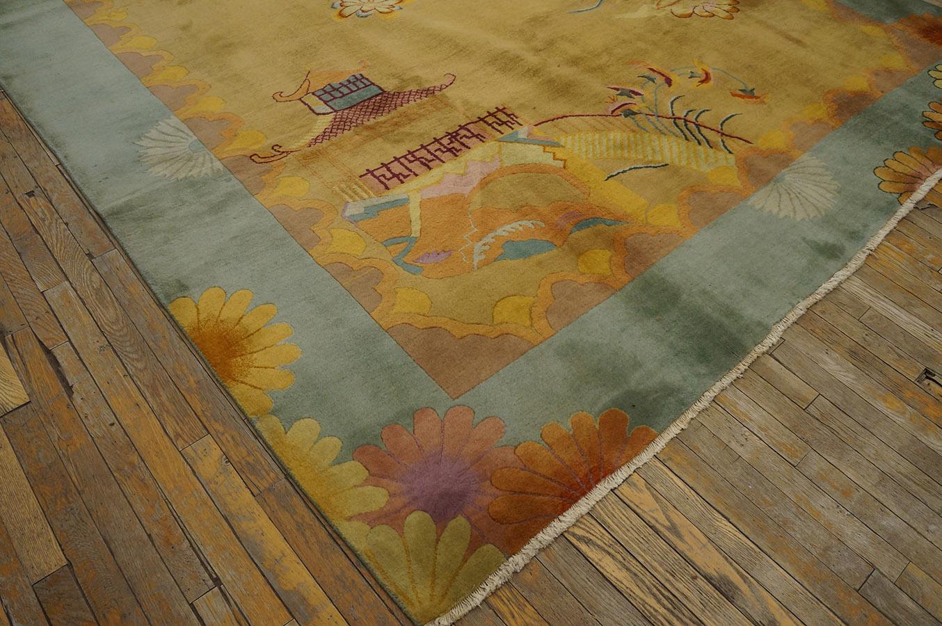 Antique Chinese Art Deco Rug For Sale 9
