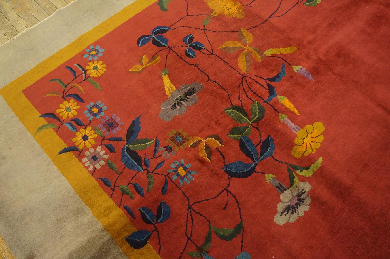 Antique Chinese Art Deco Rug For Sale 7