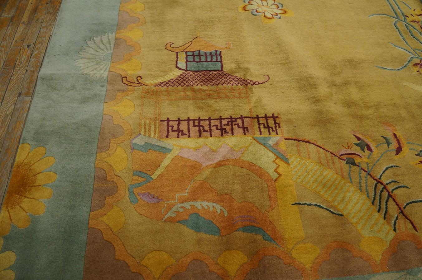 Antique Chinese Art Deco Rug For Sale 10