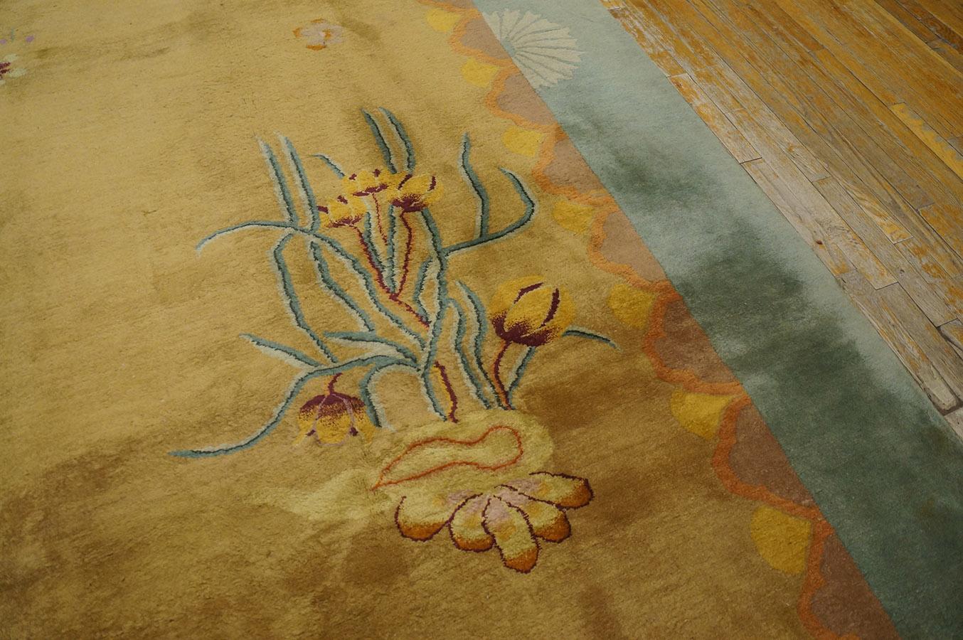1920s Chinese Art Deco Carpet By Nichols Atelier ( 8'10