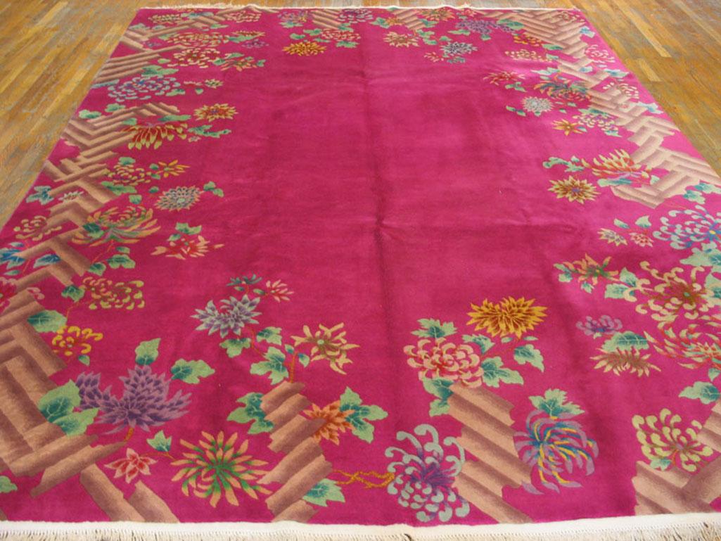 tapis art déco chinois des années 1920 par l'atelier Nichols 
( 8'10