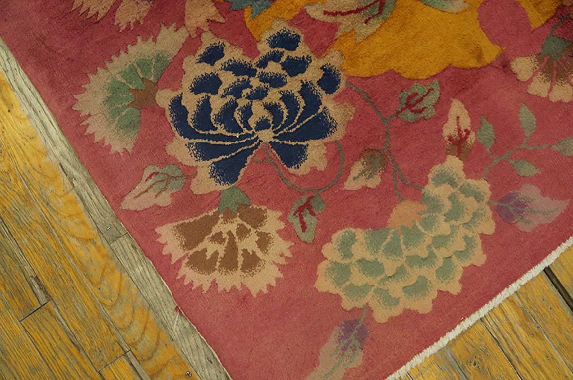 Hand-Knotted 1930s Chinese Art Deco Carpet ( 8'9