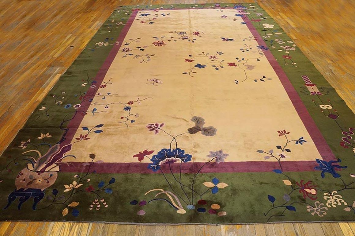 Hand-Knotted 1920s Chinese Art Deco Carpet ( 10' x 17'6