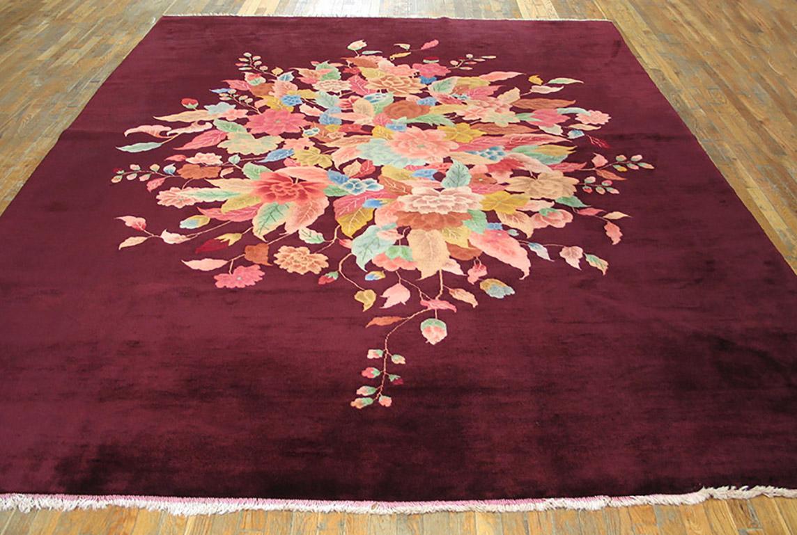 Art déco Tapis chinois Art Déco des années 1920 par Nichols Workshop ( 9' x 12' - 275 x 365 ) en vente