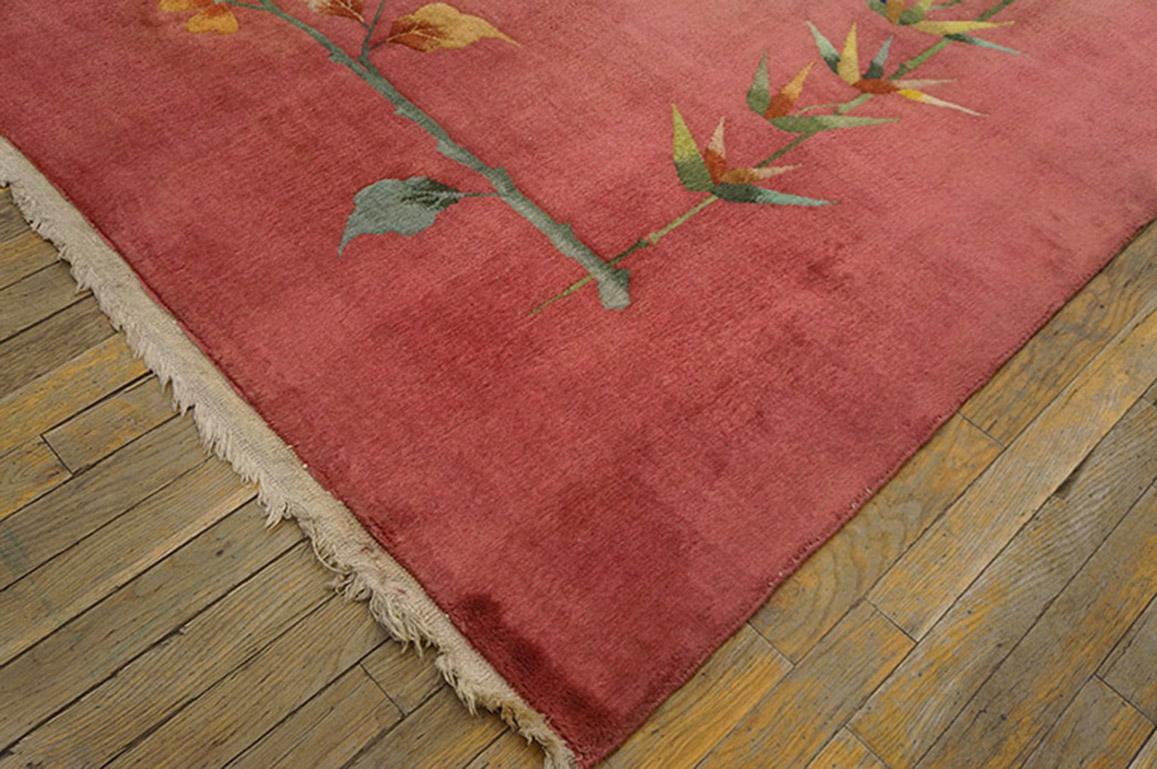 Hand-Knotted 1930s Square Chinese Art Deco Carpet ( 11'8