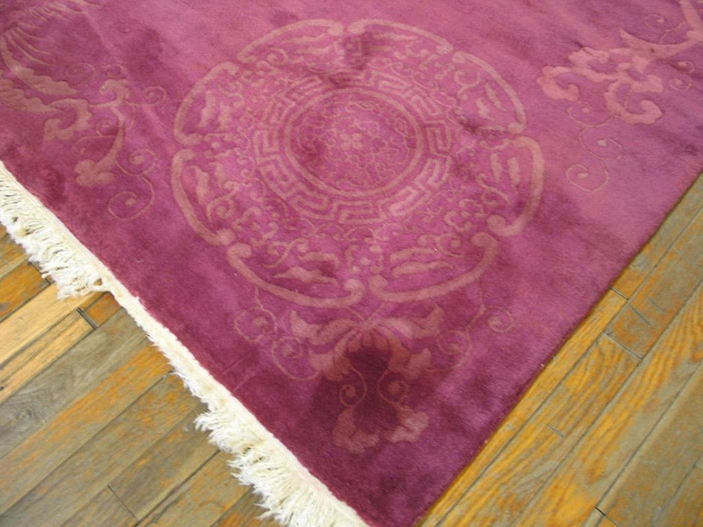 Hand-Knotted Antique Chinese Art Deco Carpet For Sale