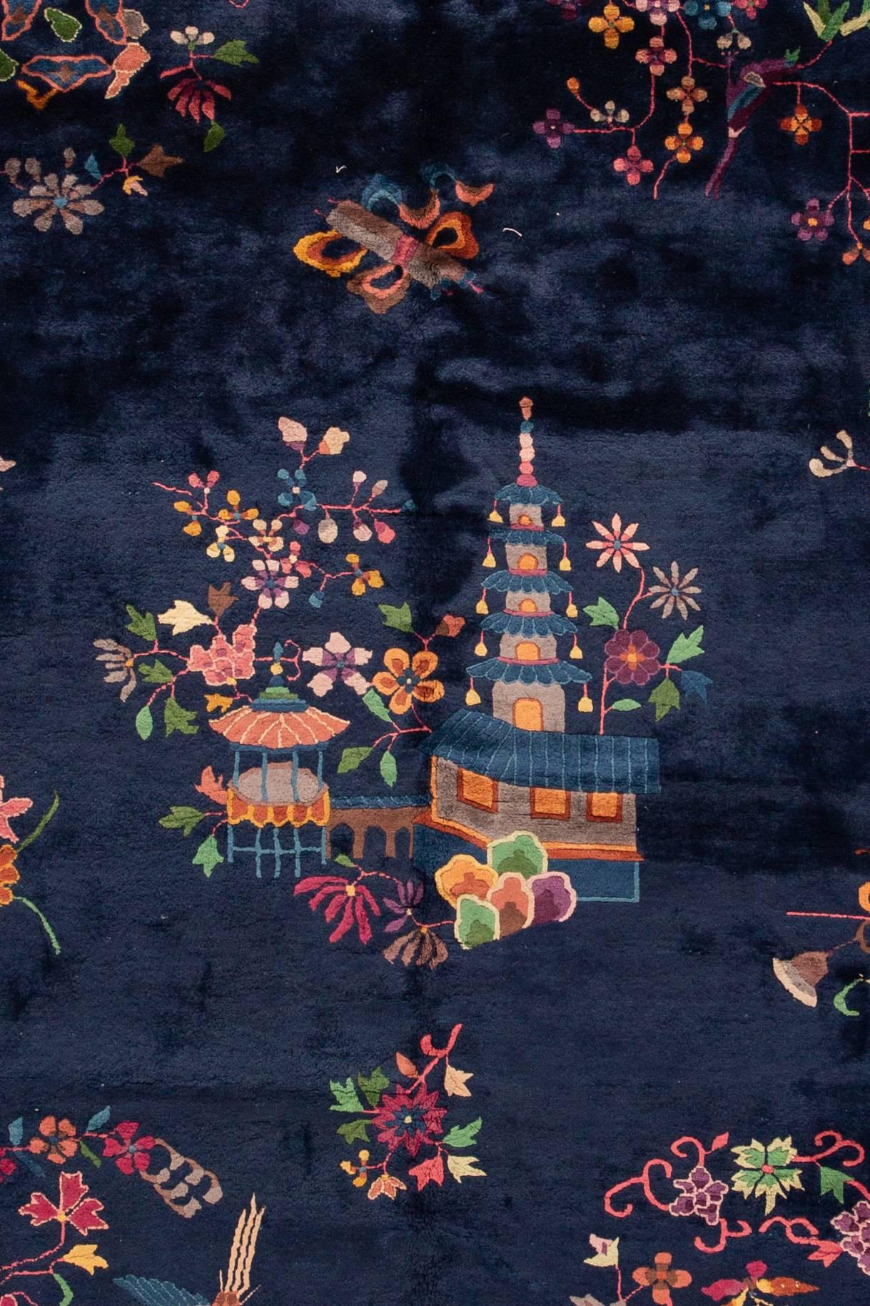 Antiker chinesischer Art-Déco-Teppich (Art déco) im Angebot