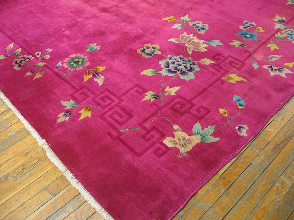 Antique Chinese, Art Deco Rug In Good Condition For Sale In New York, NY