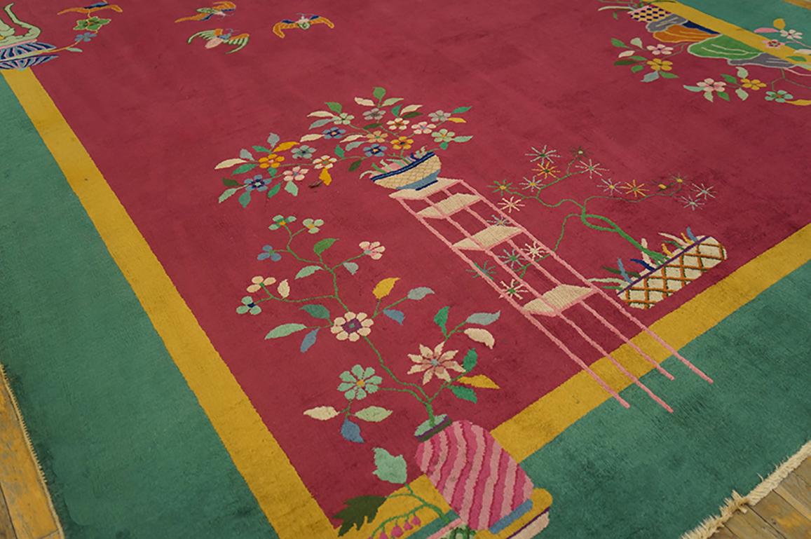 1920s Chinese Art Deco Carpet by Nichols Workshop ( 8'9