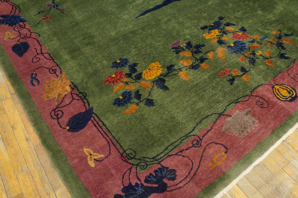 Antique Chinese Art Deco Rug In Good Condition In New York, NY