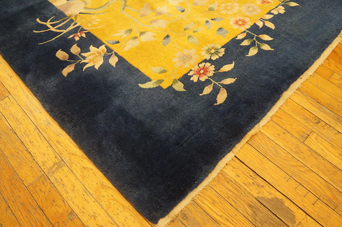 Hand-Knotted 1920s Chinese Art Deco Carpet ( 9' x 11'6
