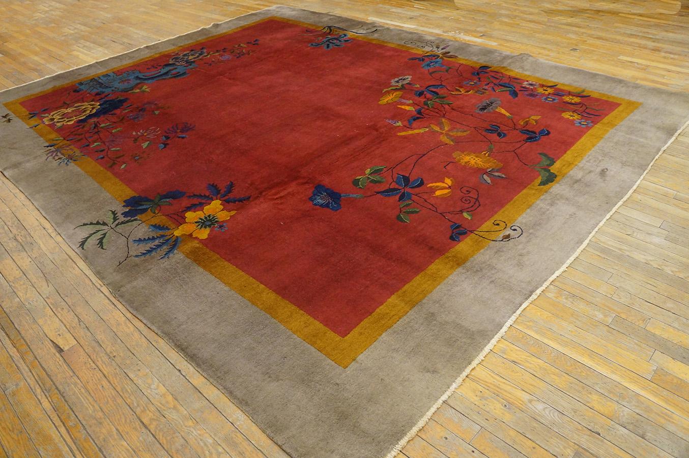 Antiker chinesischer Art Deco Teppich (Handgeknüpft) im Angebot
