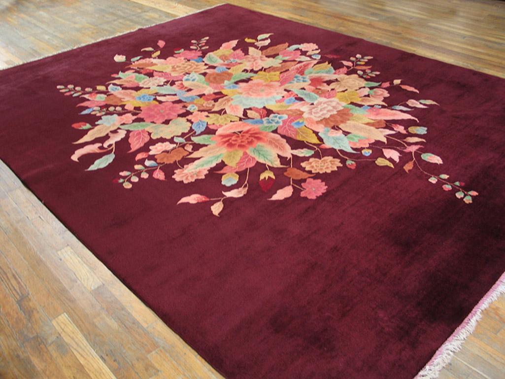 Chinois Tapis chinois Art Déco des années 1920 par Nichols Workshop ( 9' x 12' - 275 x 365 ) en vente