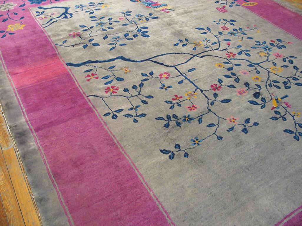 Early 20th Century 1920s Chinese Art Deco Carpet ( 8'10