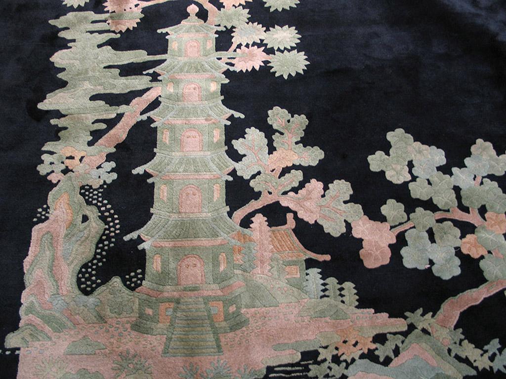 Early 20th Century 1920s Chinese Art Deco Carpet by Fette - Li Workshop (17'3