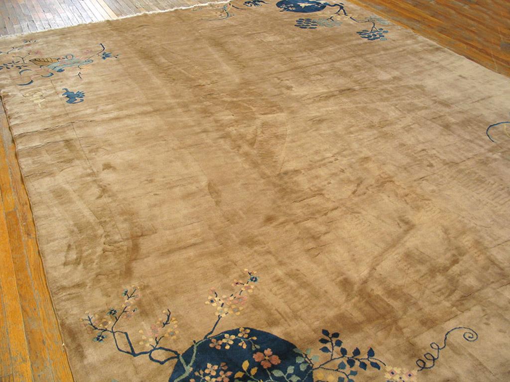 Early 20th Century 1920s Chinese Art Deco Carpet ( 10'10