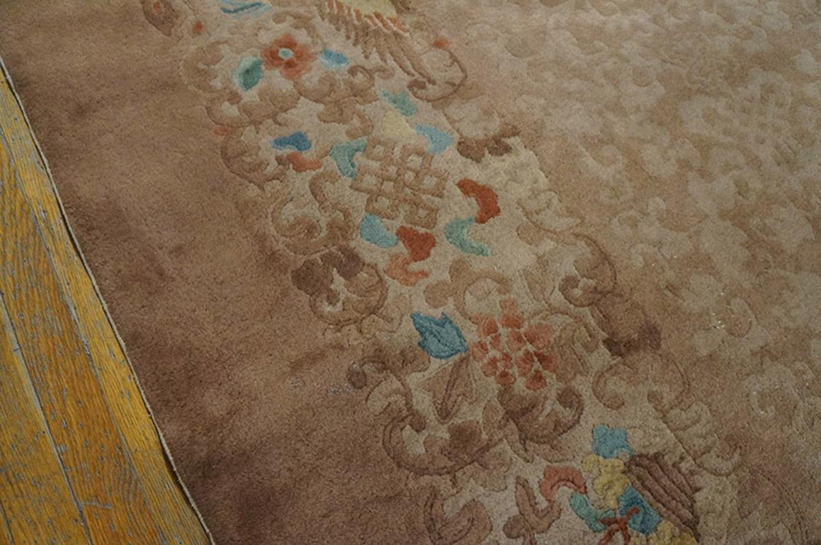 Early 20th Century 1920s  Chinese Art Deco Carpet ( 9' x 11'10