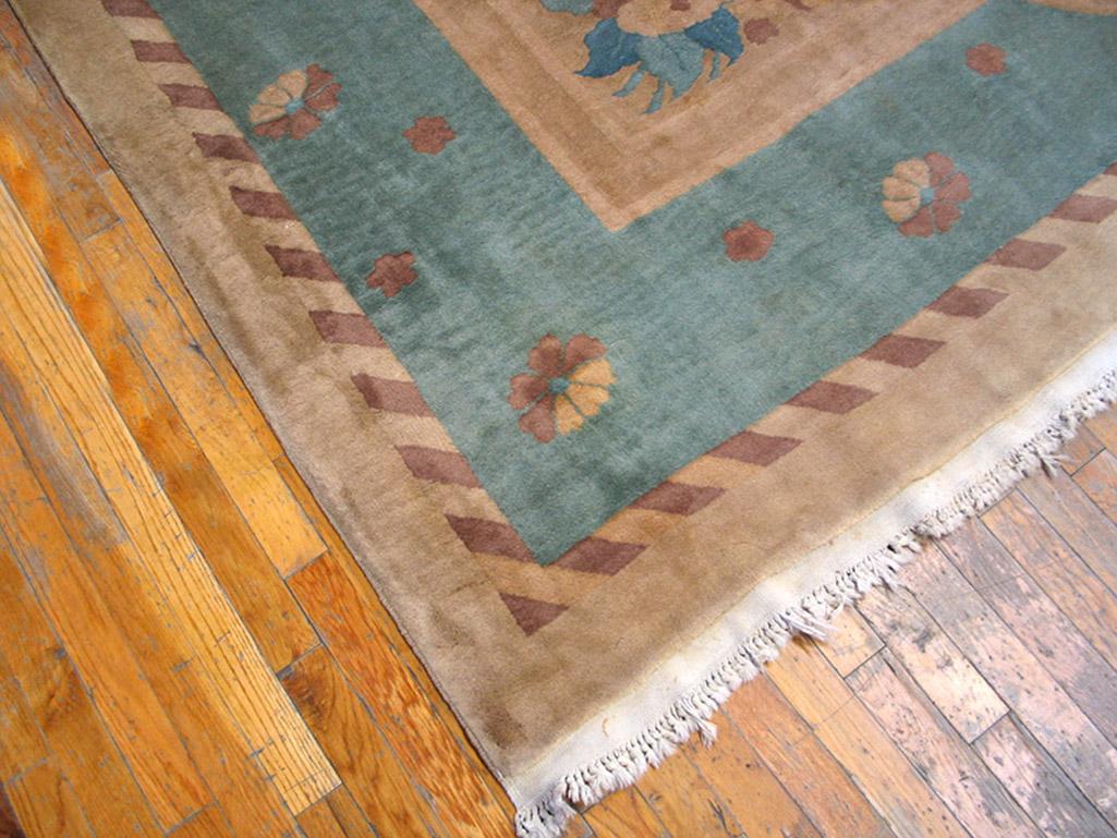 Mid-20th Century Antique Chinese Art Deco Rug For Sale