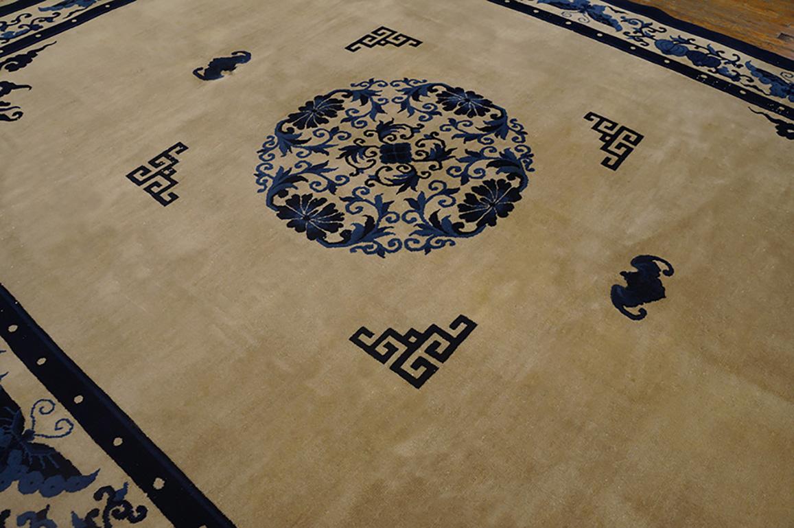 Early 20th Century 1920s Chinese Peking Carpet ( 8'8