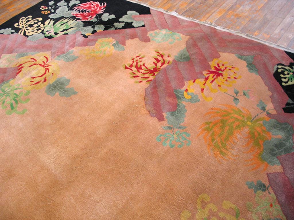 Early 20th Century Antique Chinese Art Deco Rug For Sale