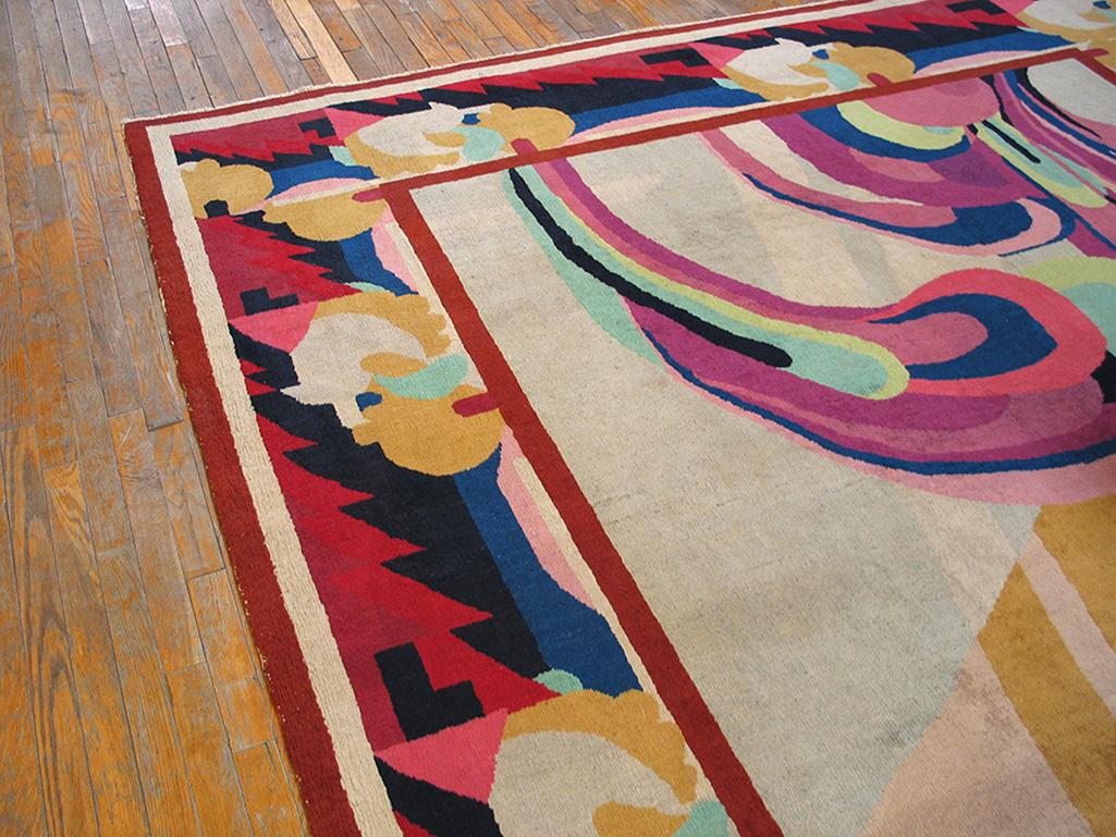 Early 20th Century 1920s Chinese Art Deco Carpet  ( 9' x 11'6