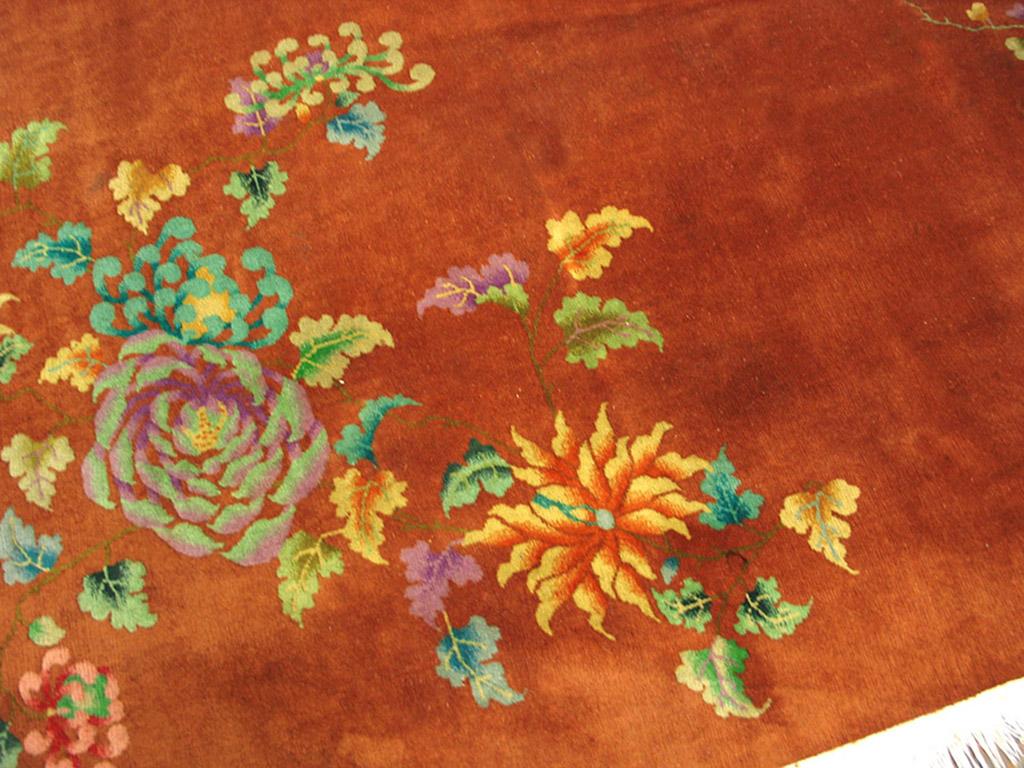 Wool 1920s Chinese Art Deco Carpet ( 9' x 11'6