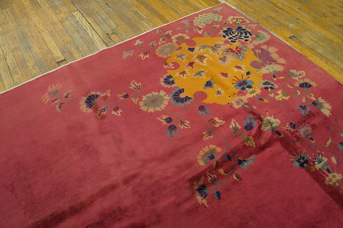Wool 1930s Chinese Art Deco Carpet ( 8'9