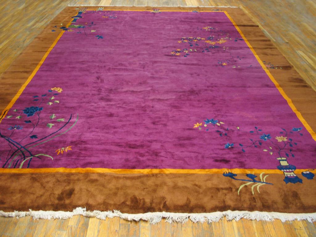 Wool 1920s Chinese Art Deco Carpet ( 11' x 16'6