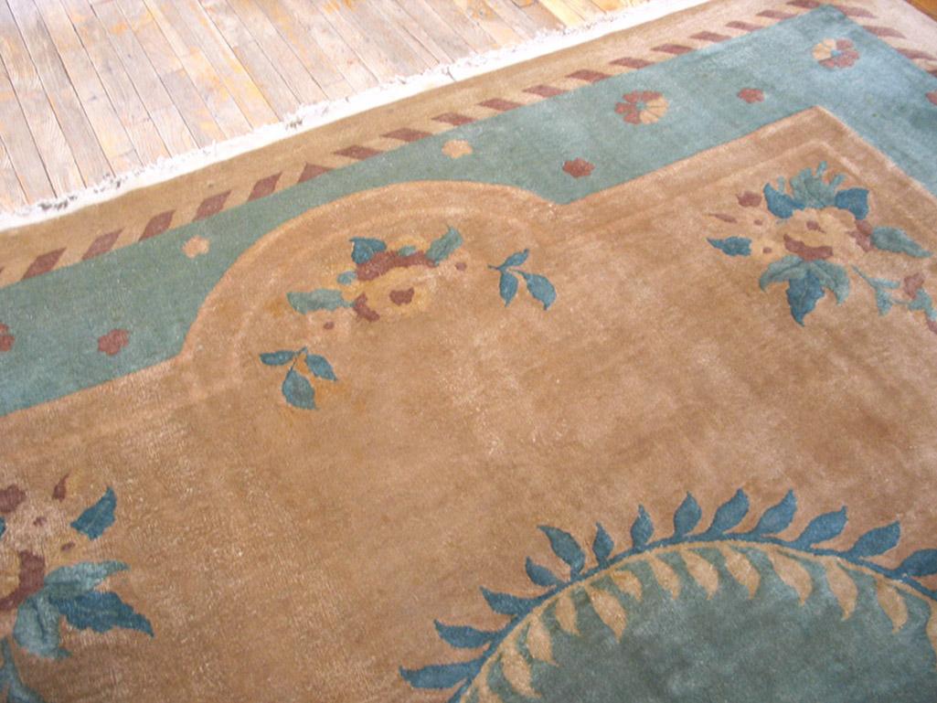 Wool Antique Chinese Art Deco Rug For Sale