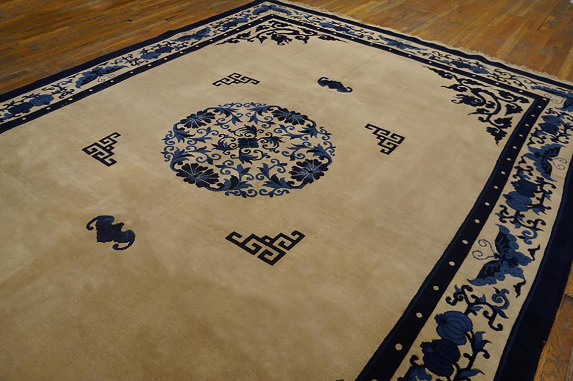Wool 1920s Chinese Peking Carpet ( 8'8